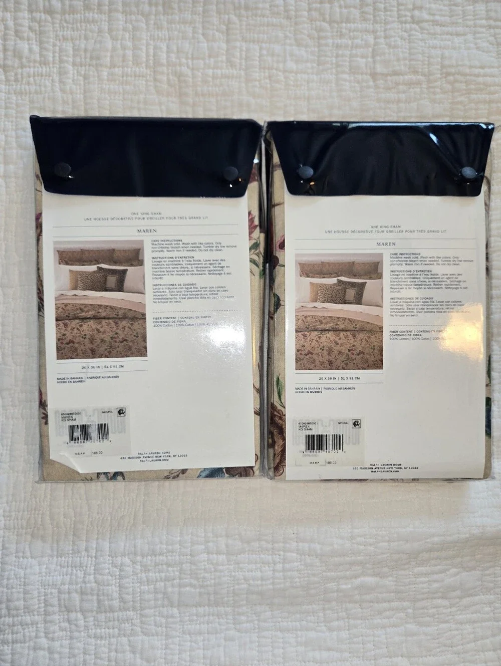 Ralph Lauren Maren King Pillow Shams Set of Two 20